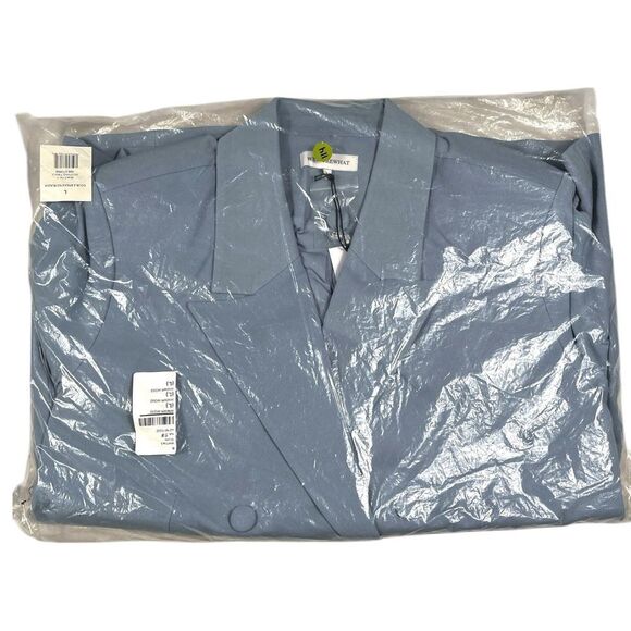 WeWoreWhat Blue Oversized Blazer with Notched Lapels Size Large NWT MSRP $168 - Picture 5 of 16